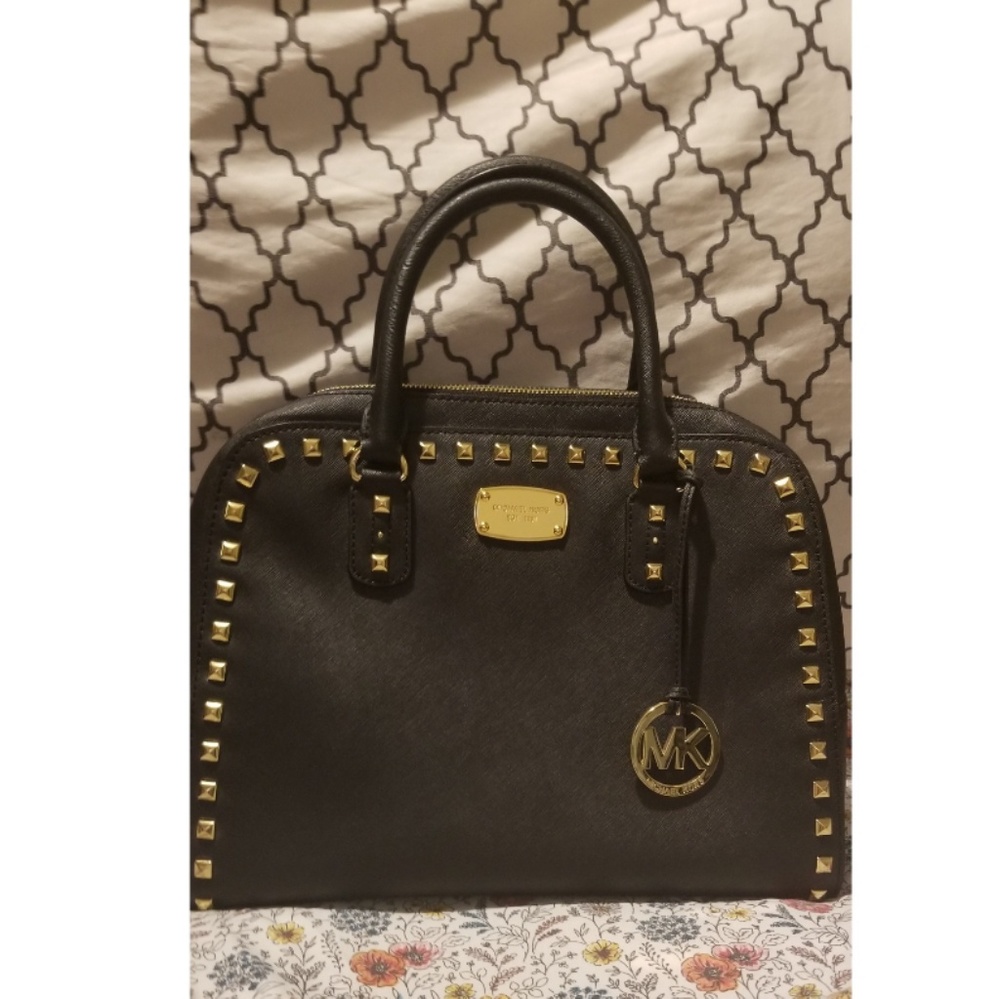 Michael Kors Studded Saffiano Satchel